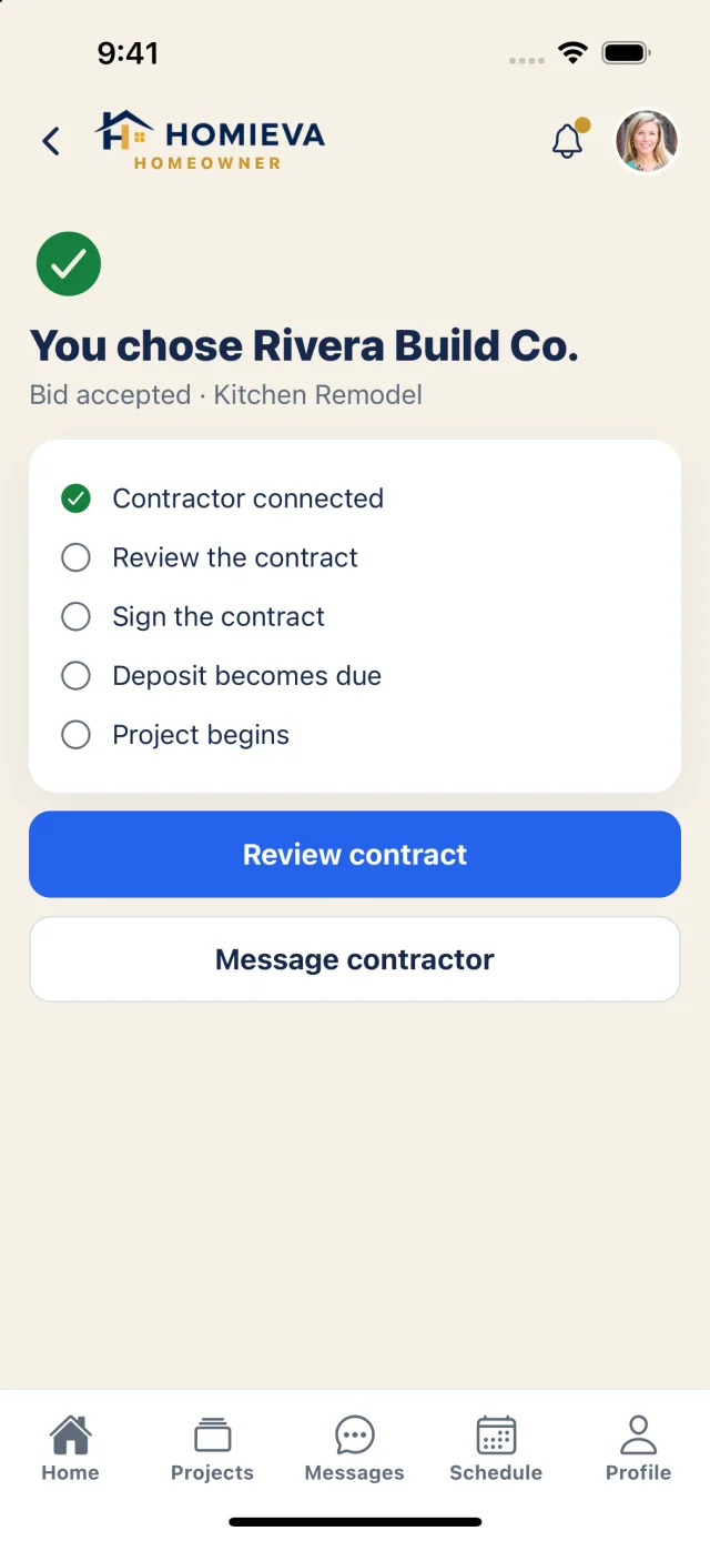 Bid accepted: the next steps from contract review to project start